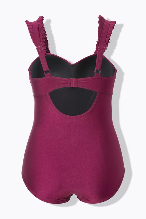 Actual product image Ulla Popken Ruffle Strap One Piece Swimsuit (48)