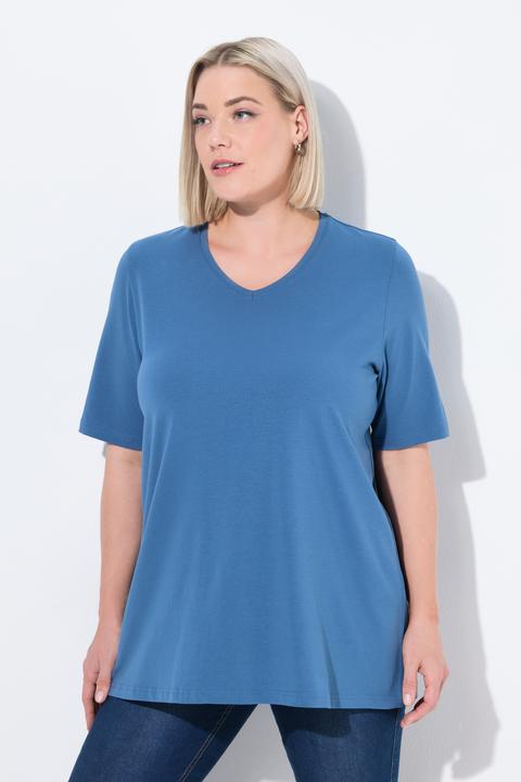 Produktbild Ulla Popken T-Shirt, A-Linie, V-Ausschnitt, Halbarm (58)