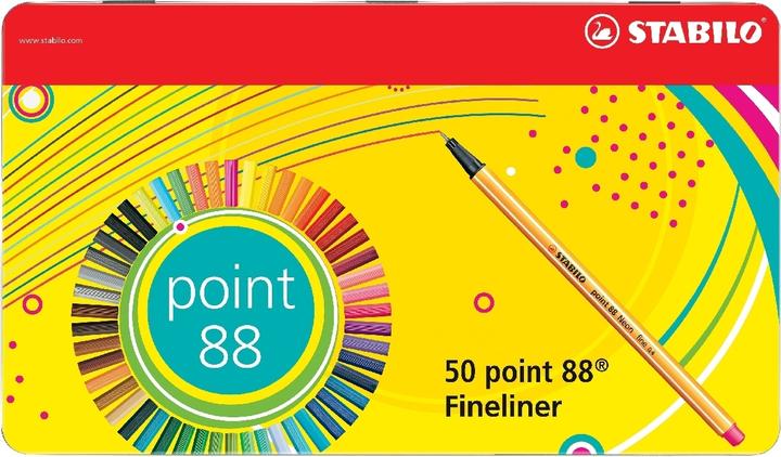 Produktbild STABILO point 88 Fineliner (Mehrfarbig, 50 x)