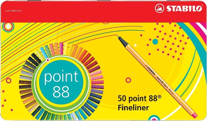 Actual product image STABILO point 88 Fineliner (Multicoloured, 50 x)