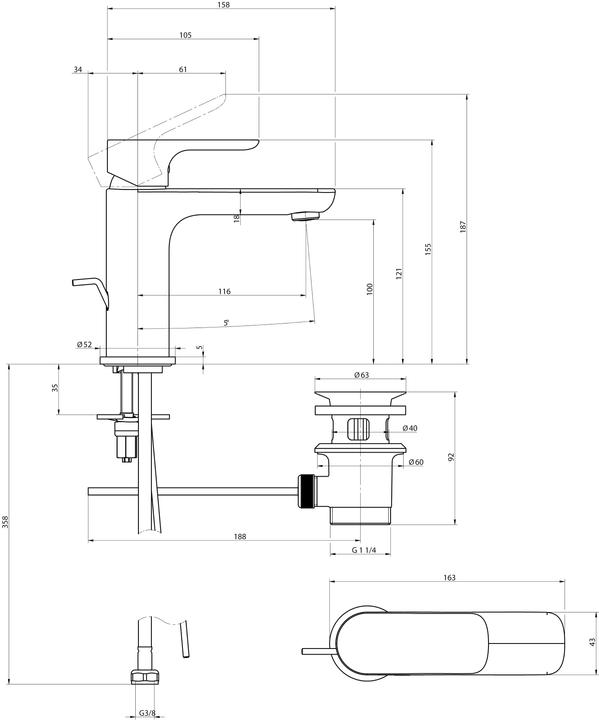 Immagine prodotto Villeroy & Boch Einhand-Waschtischbatterie O.NOVO 50 x 1 O.NOVO