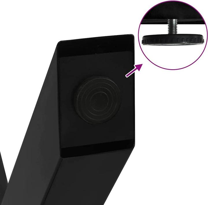 Image du produit vidaXL Pieds de table basse en X 2 pcs Noir 50x(42-43) cm Pied de table en acier