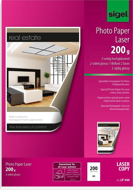 Immagine prodotto Sigel Carta fotografica laser (200 g/m², A4, 200 x)