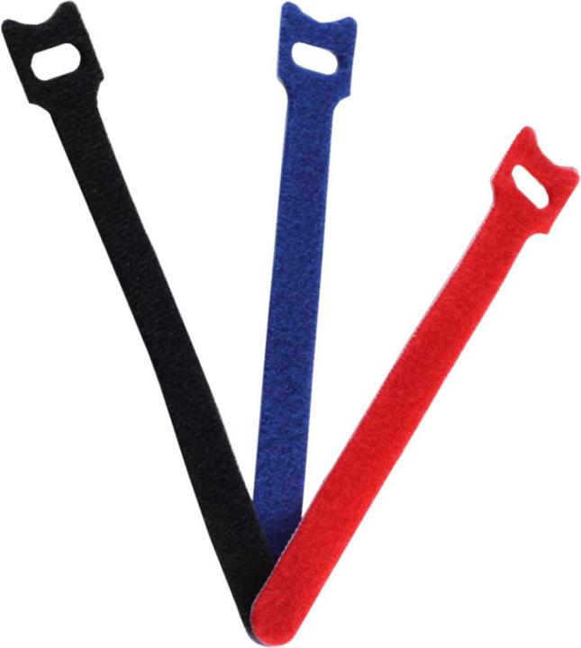 Shiverpeaks BASIC-S Klittenband, 145 x 11 mm, gekleurd met tule, van kunststof, snel en gemakkelijk. (Klittenband kabelbinder, 145 mm, 12 Pcs.)