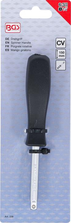 Actual product image BGS Spinner Handle external square 6.3 mm (1/4") 150 mm