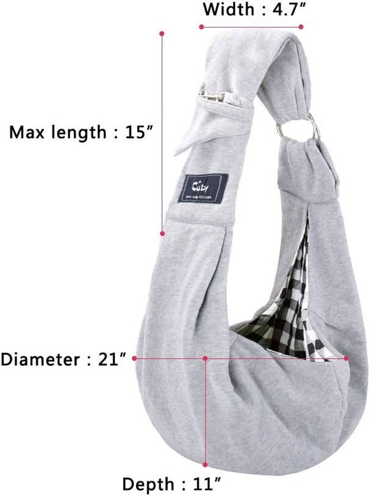 Produktbild Cuby Sling Pet Tragetuch Rucksack Grau