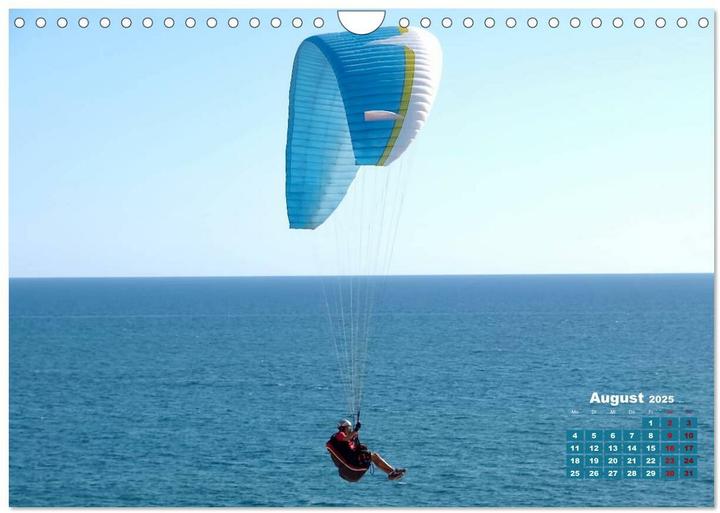 Produktbild Die Lust am Paragliding (Wandkalender 2025 DIN A4 quer), Monatskalender (A4, Deutsch)