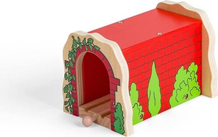Actual product image Bigjigs Wooden rail red tunnel