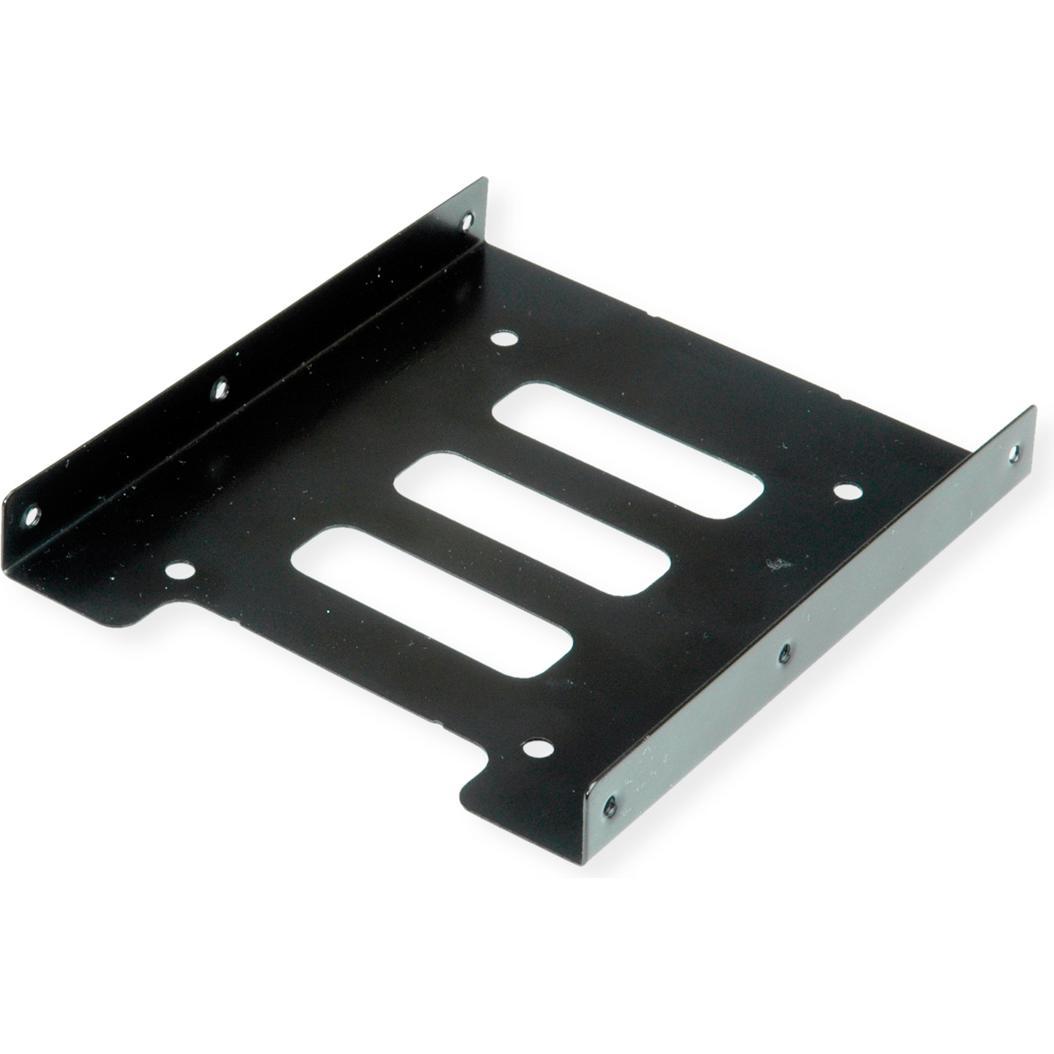 Roline HDD/SSD Montageadapter, 3.5" Rahmen für 1x 2.5" HDD/SSD, Metall, schwarz, SSD + Festplatte Zubehör
