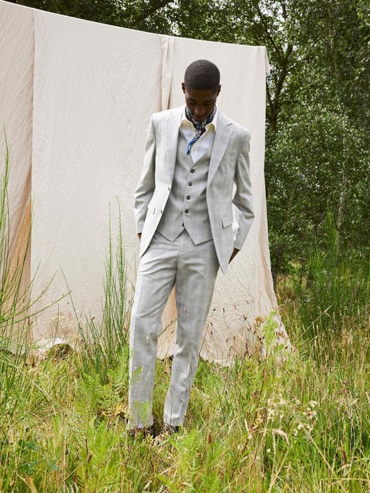 Actual product image Selected Checked Single Breasted Blazer (52)