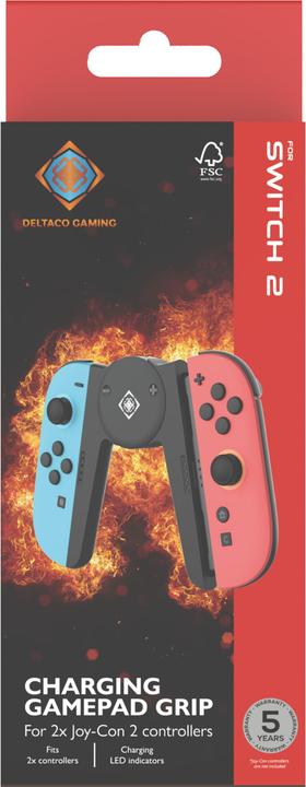 Actual product image Deltaco Controller 2 Grip& Ladestation Switch (Switch)