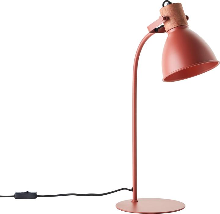 Produktbild Brilliant Erena Tischleuchte 52cm rot Metall/Holz Schnurzwischenschalter 1x A60 (E27)