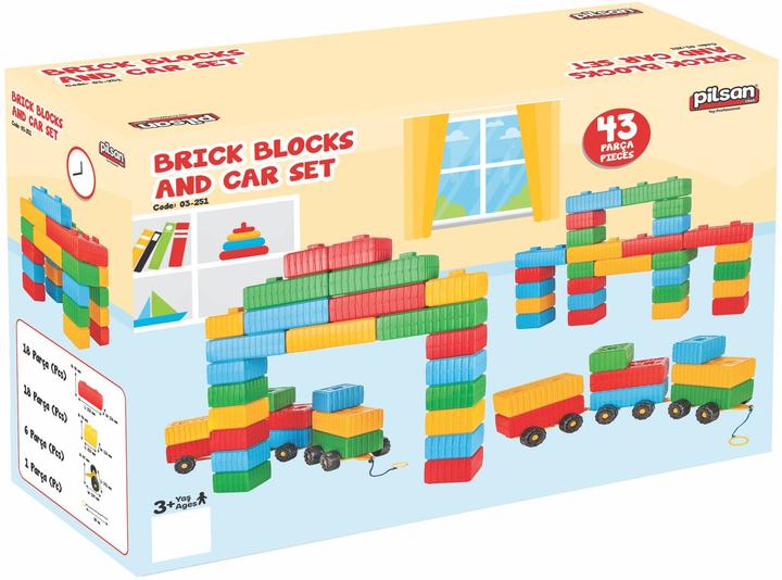 Actual product image Pilsan Brick block 03251, 43 pieces