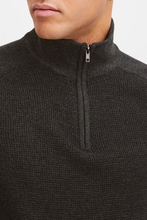 Actual product image Blend Ganbolf Men's Jumper Chunky Knit Pullover Troyer Made Of 100% Cotton With Zipper (M)