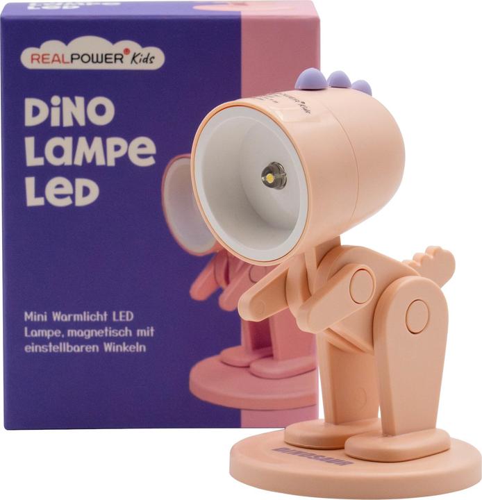 Produktbild RealPower LED-Tier Taschenlampe Pink dino mit Sockel (5.20 cm)