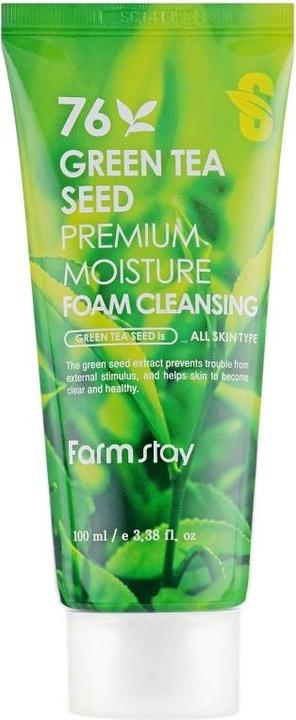 Image du produit Farm Stay Mousse nettoyante hydratante Premium aux graines de thé vert (Mousse nettoyante, 100 ml)