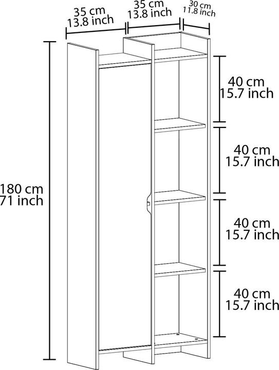 Immagine prodotto Homitis Offer (70 x 30 x 180 cm)