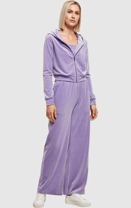 Produktbild Urban Classics Ladies Short Velvet Zip Hoody (XXL)