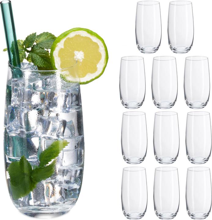 Actual product image Relaxdays 12x glass tumblers (0.52 l, 12 x)