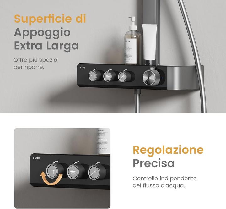 Actual product image Emke Thermostatic Shower Column