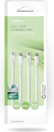 Produktbild Nedis Coax & Cat6 Kombikabel | IEC (Coax) Stecker / RJ45 Stecker | IEC (Coax) Buchse / RJ45 Stecker (120 dB, Antennenkabel)