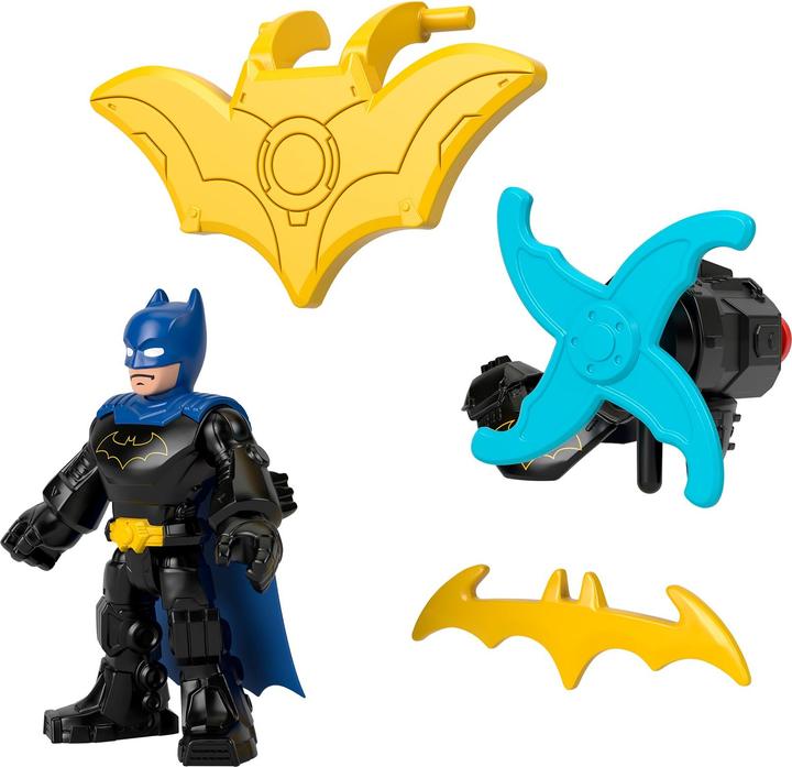 Actual product image Fisher-Price Imaginext DC Super Friends Metal Force Batman Action Figure & Accessories Set, 3-inch