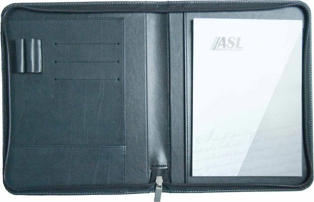 Image du produit ASL Dossier de conférence Kabana cuir de vachette lisse noir (A5, 1 x)