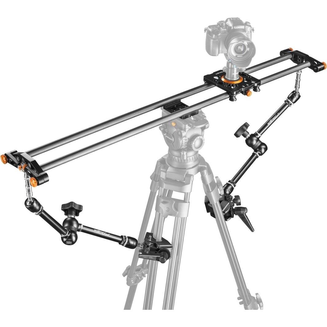Walimex Carbon Video Slider 100 Support Set (Metall), Stativ, Silber