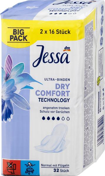 Produktbild dm Jessa Ultra-Binden Dry Comfort (32x)