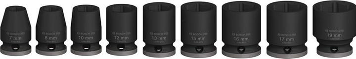 Immagine prodotto Bosch Professional Zubehör Set di prese Pro Impact (19 mm, 12 mm, 16 mm, 10 mm, 7 mm, 17 mm, 15 mm, 8 mm, 13 mm)