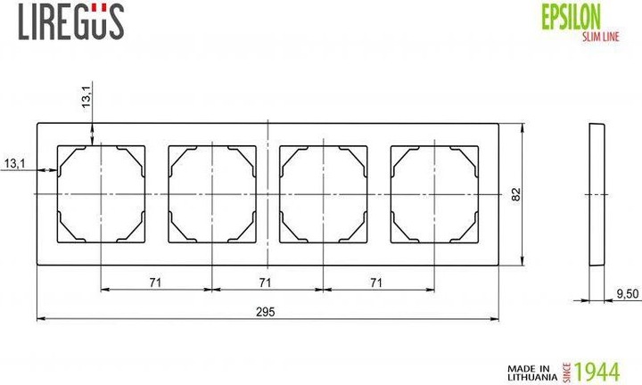 Actual product image Liregus FRAME EPSILON SLIM 14-145-04 WHITE