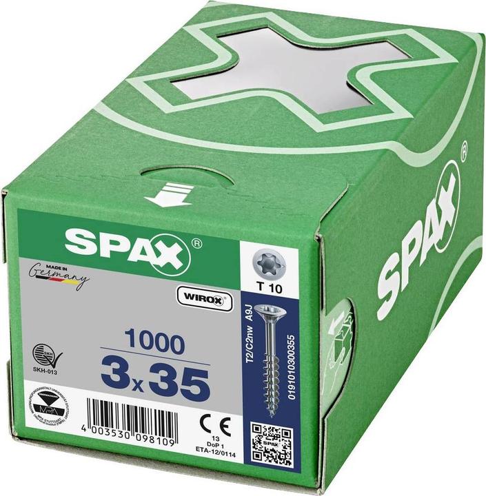 Immagine prodotto Spax Viti mordenti per pannelli truciolati (1000 Viti per pezzo)