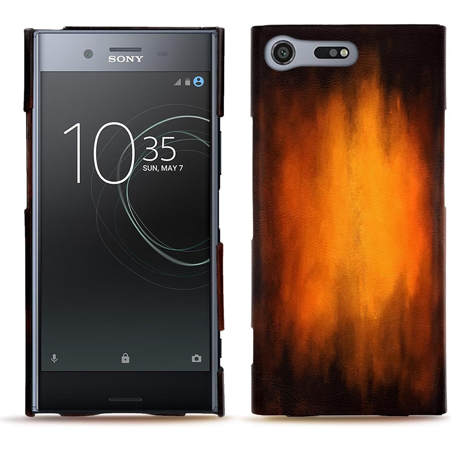 Noreve Lederschutzhülle (Sony Xperia XZ Premium), Smartphone Hülle, Violett