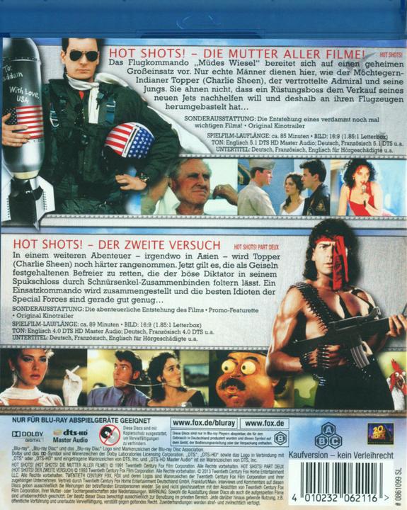 Actual product image Hot Shots! 1+2 (Blu-ray, 1991, German)