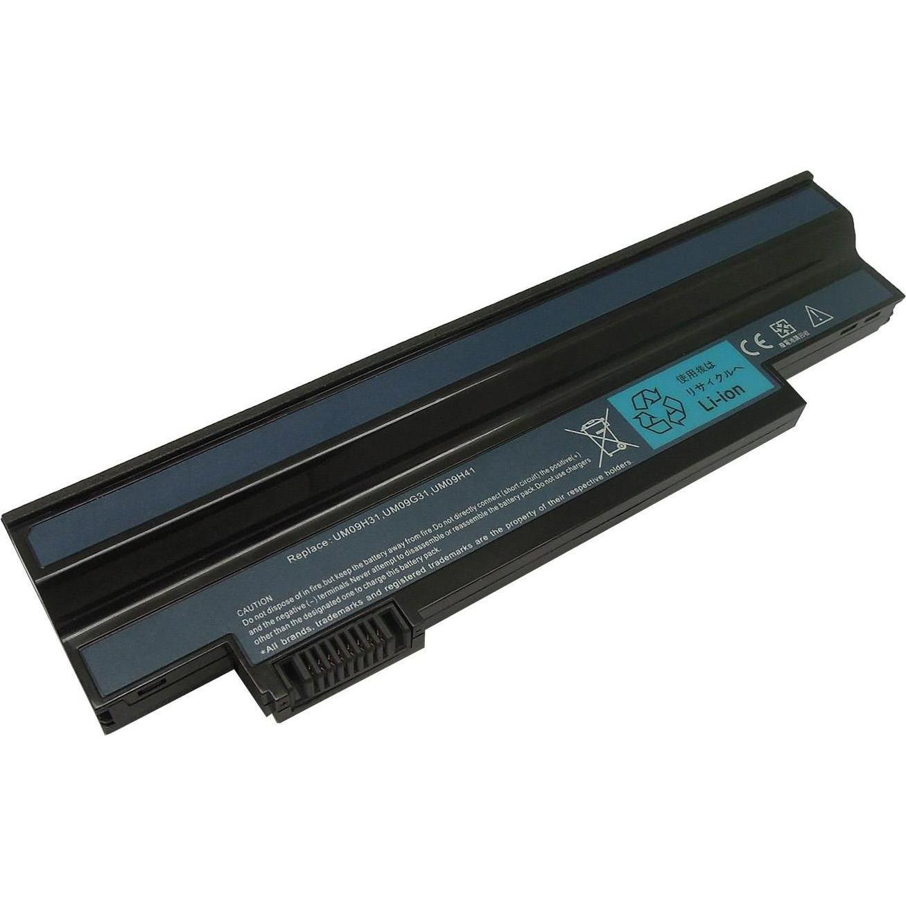 CoreParts Laptop Battery for Acer (9 Zellen, 6600 mAh), Notebook Akku, Schwarz