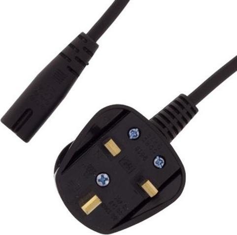 Produktbild EFB Elektronik EFB Netzleitung UK BS1363A-C7 180°,schwarz,1.8m,2x0.75mm (EK498.1,8) (1.80 m)