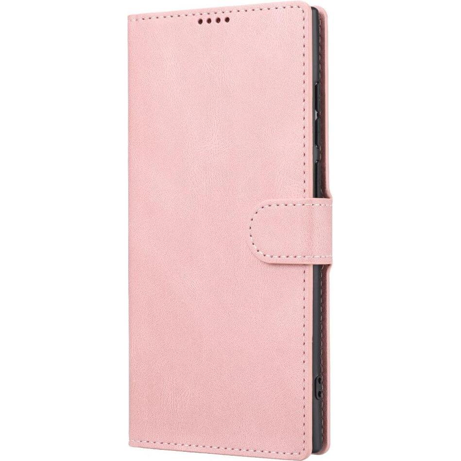 Thumbnail - Cover-Discount Galaxy S23 Ultra - Leder Etui Hülle rosa (Samsung Galaxy S23 Ultra), Smartphone Hülle, Rosa
