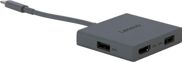 Actual product image Lenovo USB-C 4 in 1 travel hub Gen2 (P) (USB-C, 4 ports)