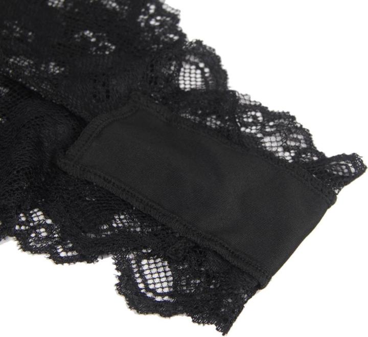 Actual product image Queen Lingerie Deep V Skirtless Lace Teddy S/M (M, S)