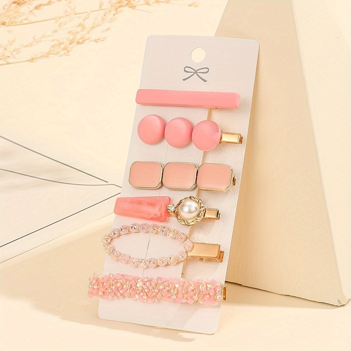 Activity Board 6 Stück/Set Elegant Clip Strass Faux Perlen Dekor Haar rutschfest Haarschmuck Clip