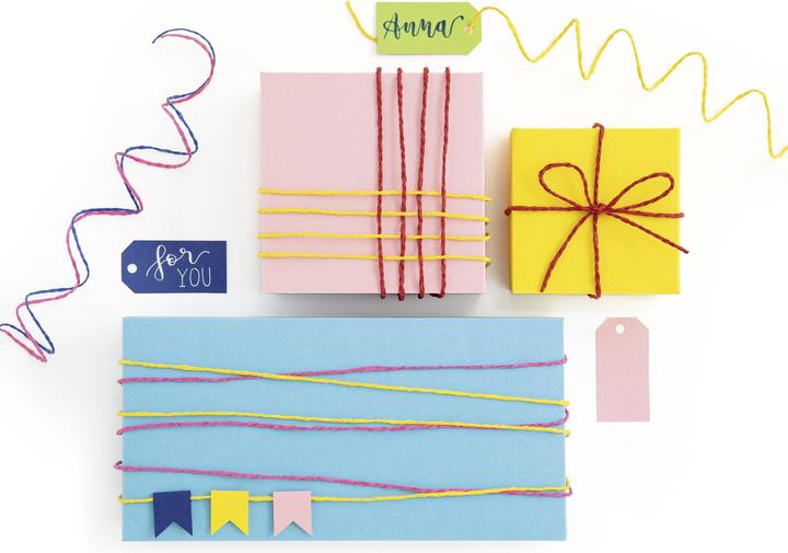 Productafbeelding Magni Papieren koord gekleurd 5 kleuren ass. 5m (Cadeau ornament, 5 x)