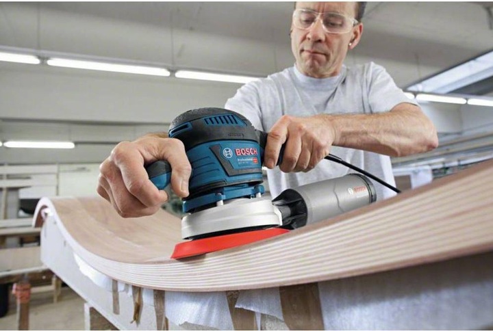 Actual product image Bosch Professional Random orbital sander GEX 40-150 with 1 x M480 sanding sheet and L-BOXX (Eccentric grinder, 400 W)