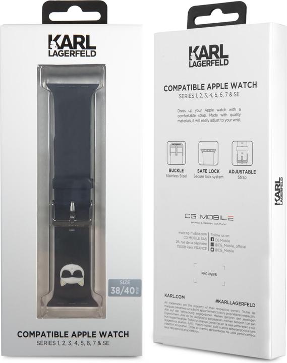Produktbild Karl Lagerfeld Watch 38/40/41mm Choupette Head Watch Strap (41 mm, 38 mm, 40 mm, Gummi / Silikon)