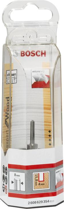 Produktbild Bosch Professional Zubehör Nutfräser Expert for Wood, Voll-Carbide, 8 mm, D1 4 mm, L 15,8 mm, G 50,7 mm