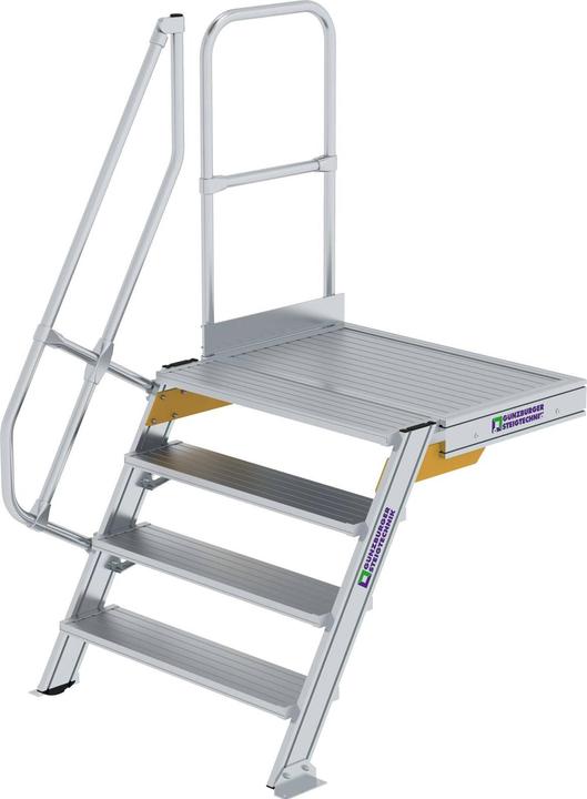 Actual product image Munk Stairs with platform 60 step width 1000 mm 4 steps aluminium ribbed (Scaffolding, 0.11 cm)