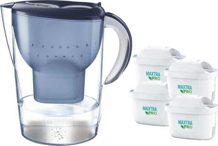 Brocca Filtrante Brita Marella | 2,4 Litri Bianco | Riduce Calcare E Cloro Per Acqua Fresca