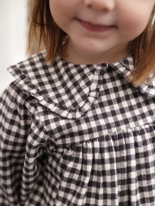 Produktbild Vertbaudet Mädchen Baby-Set: Kariertes Kleid, Weste & Haarband (80)