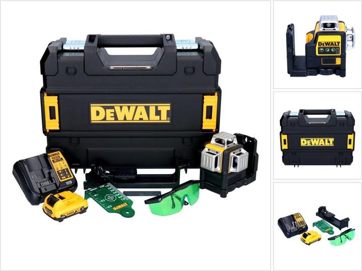Actual product image DeWalt Multiline laser green 3x360°/ 10.8Volt with 2.0 Ah battery DCE089D1G