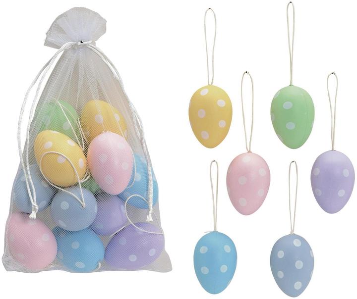 G. Wurm Cintre Oeufs de Pâques colorés, 12 pièces (12x)