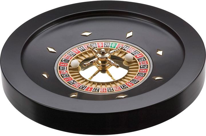 Longfield Games roulette 36 cm zwart inclusief 2 balletjes (Allemand)